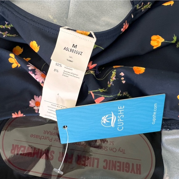 NWT Women's Bright Day Shirring One Piece Swimsuit SIZE MEDIUM - Picture 12 of 17